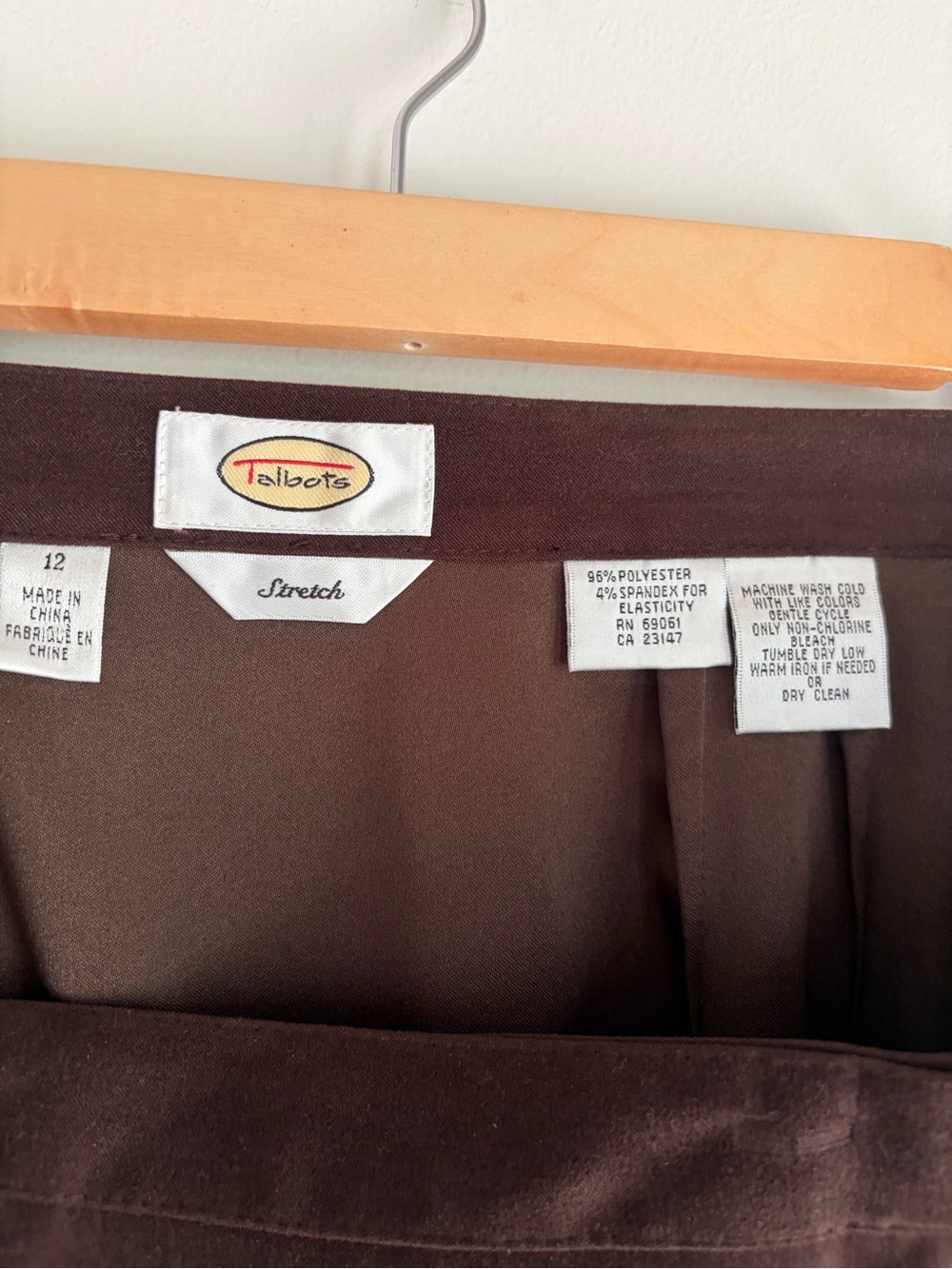 Talbots Brown Suede Wrap Midi Skirt Size 12 - Picture 6 of 6